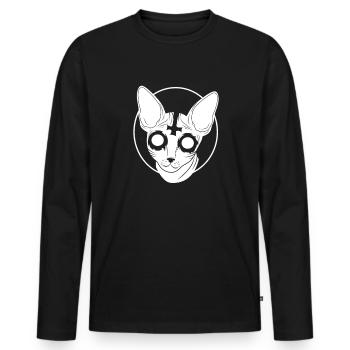 Cadeau de Festival de musique Death Metal - T-shirt manches longues Premium bio Homme - noir - Devant - Nico (187cm)