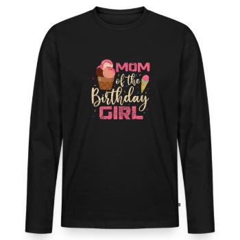 Eiscreme - Männer Premium Bio Langarmshirt - Schwarz - Vorne - Nico (187cm)