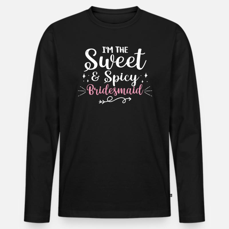 Junggesellin - Männer Premium Bio Langarmshirt - Schwarz