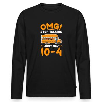 Chauffeur de bus Chauffeur de bus Bus Schuhlbus cadeau - T-shirt manches longues Premium bio Homme - noir - Devant - Nico (187cm)