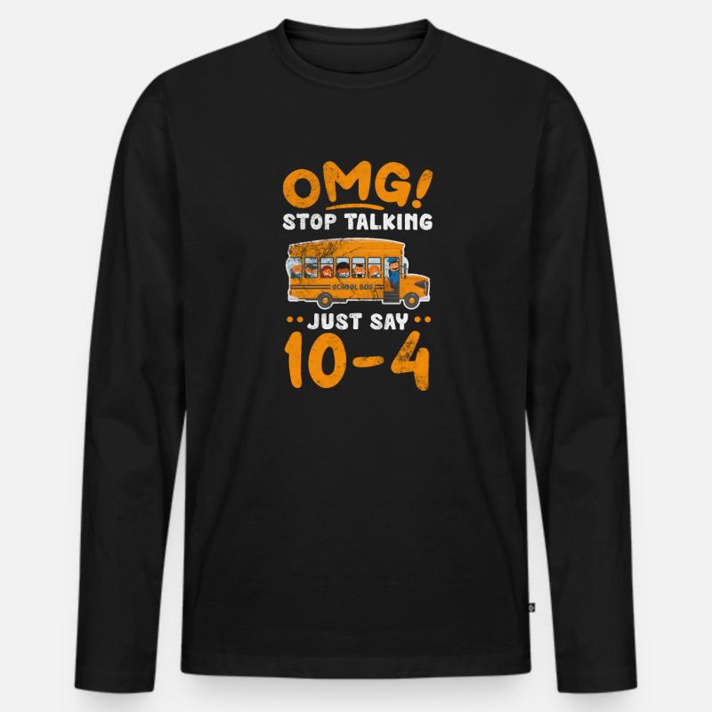 Busfahrer - Männer Premium Bio Langarmshirt - Schwarz