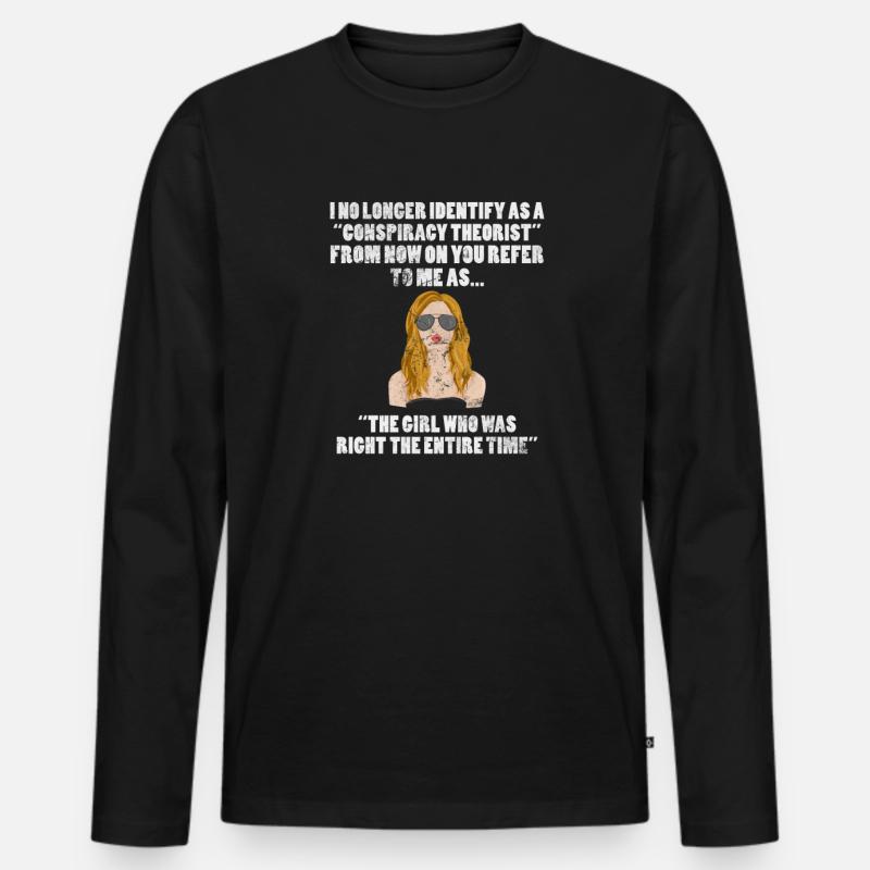 Verschwörung - Männer Premium Bio Langarmshirt - Schwarz