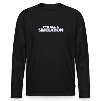 Conspiration - T-shirt manches longues Premium bio Homme - noir - Devant - Nico (187cm)