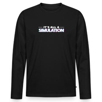Conspiration théorie du complot cadeau - T-shirt manches longues Premium bio Homme - noir - Devant - Nico (187cm)