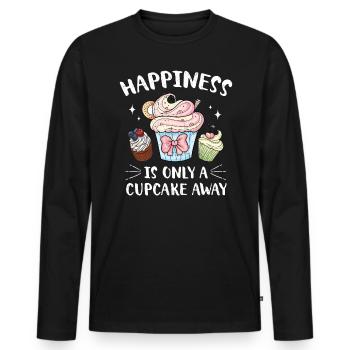 Cupcake - Männer Premium Bio Langarmshirt - Schwarz - Vorne - Nico (187cm)