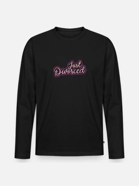 Divorce - Men's Premium Organic Long Sleeve Shirt - black