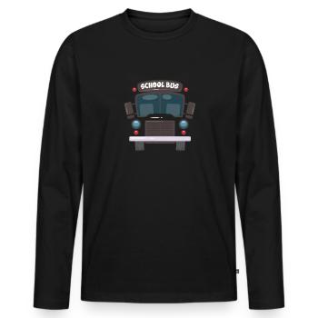 Bus Driver Bus Driver Bus Schuhlbus Gift - Men's Premium Organic Long Sleeve Shirt - black - Front - Nico (187cm)