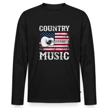 Pays - T-shirt manches longues Premium bio Homme - noir - Devant - Nico (187cm)