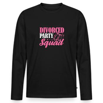 Divorce Separation End Relationship Gift - Men's Premium Organic Long Sleeve Shirt - black - Front - Nico (187cm)