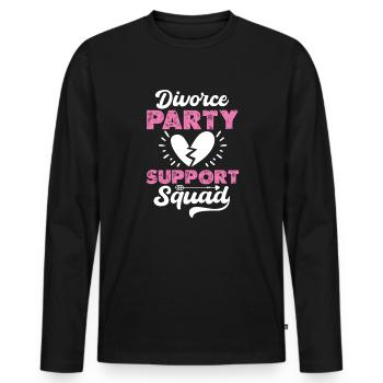 Divorce Separation End Relationship Gift - Men's Premium Organic Long Sleeve Shirt - black - Front - Nico (187cm)