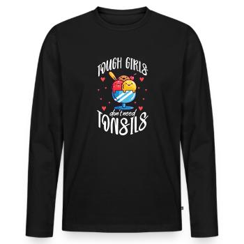 Eiscreme Eis Eiskrem Ice Cream Sommer Geschenk - Männer Premium Bio Langarmshirt - Schwarz - Vorne - Nico (187cm)