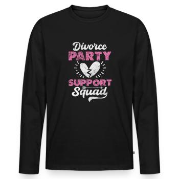 Divorce - Men's Premium Organic Long Sleeve Shirt - black - Front - Nico (187cm)