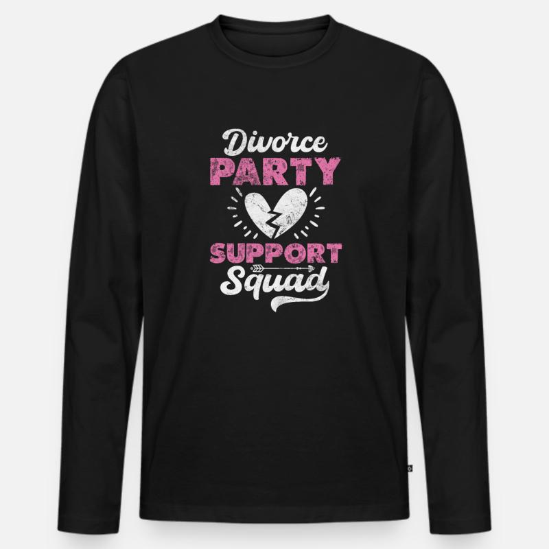 Scheidung - Männer Premium Bio Langarmshirt - Schwarz