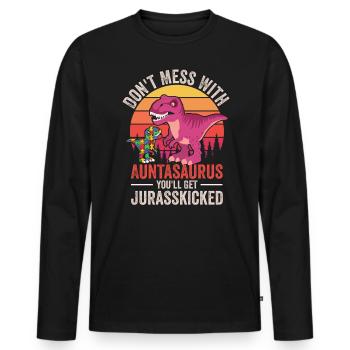 Autism Awareness Day Autistic Gift - Men's Premium Organic Long Sleeve Shirt - black - Front - Nico (187cm)