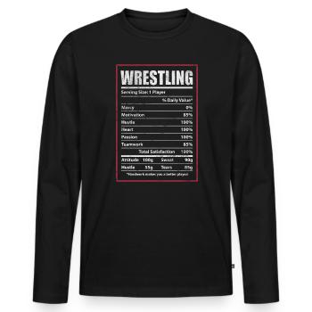 Wrestling - Männer Premium Bio Langarmshirt - Schwarz - Vorne - Nico (187cm)