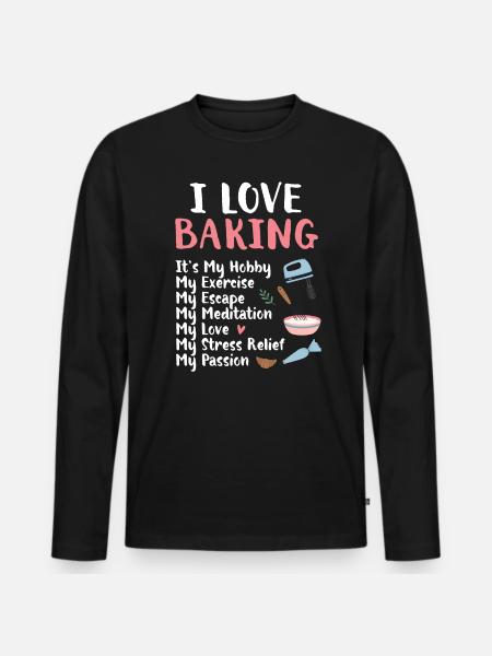 Bäcker Bäckerein Backwaren Backen Geschenk - Männer Premium Bio Langarmshirt - Schwarz