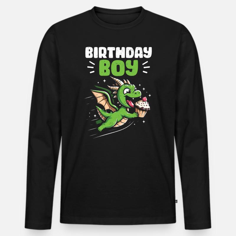 Cupcake - Männer Premium Bio Langarmshirt - Schwarz