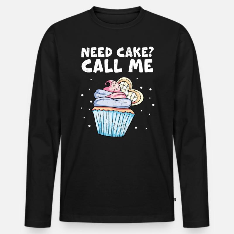 Cupcake - Männer Premium Bio Langarmshirt - Schwarz