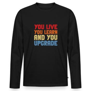 Divorce Separation End Relationship Gift - Men's Premium Organic Long Sleeve Shirt - black - Front - Nico (187cm)