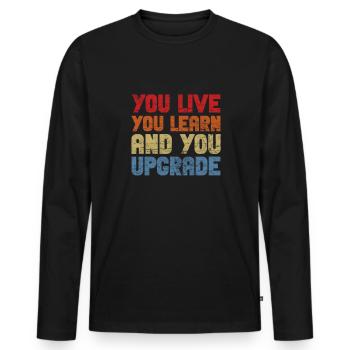 Divorce - T-shirt manches longues Premium bio Homme - noir - Devant - Nico (187cm)