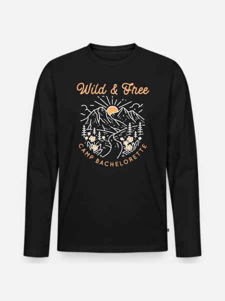 Bachelorette Hen Party Bride - Men's Premium Organic Long Sleeve Shirt - black