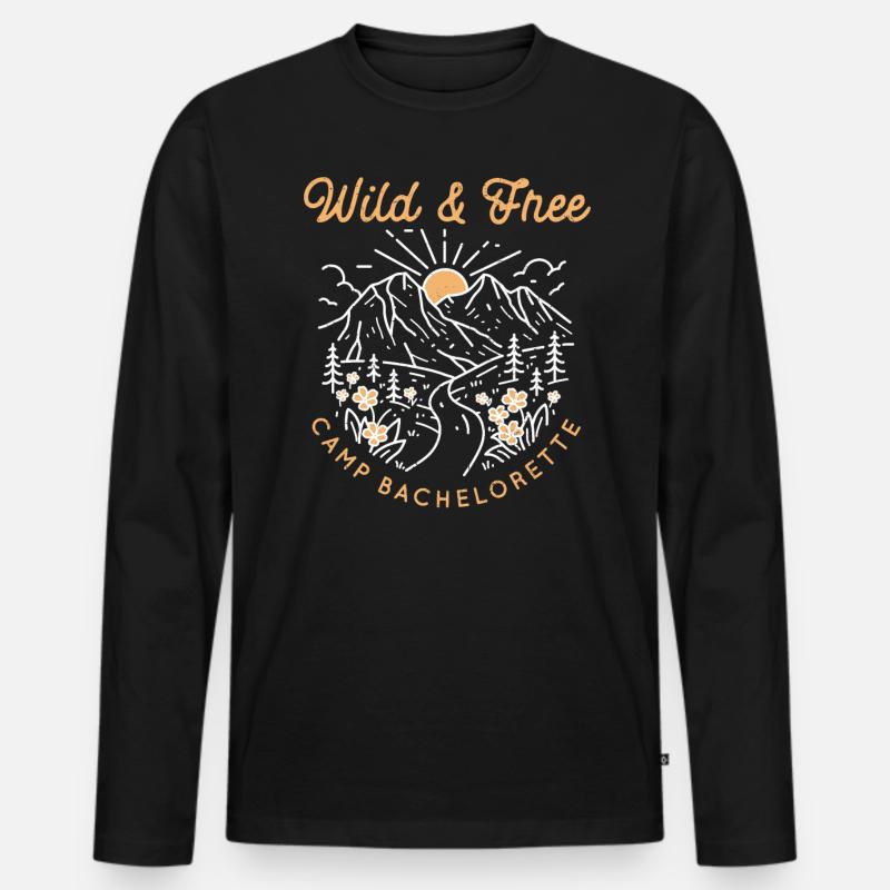 Junggesellin - Männer Premium Bio Langarmshirt - Schwarz
