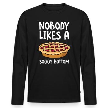 Bäcker Bäckerein Backwaren Backen Geschenk - Männer Premium Bio Langarmshirt - Schwarz - Vorne - Nico (187cm)