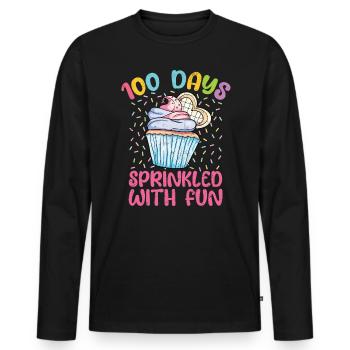 Cupcake - Männer Premium Bio Langarmshirt - Schwarz - Vorne - Nico (187cm)
