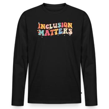 Autism Awareness Day Autistic Gift - Men's Premium Organic Long Sleeve Shirt - black - Front - Nico (187cm)