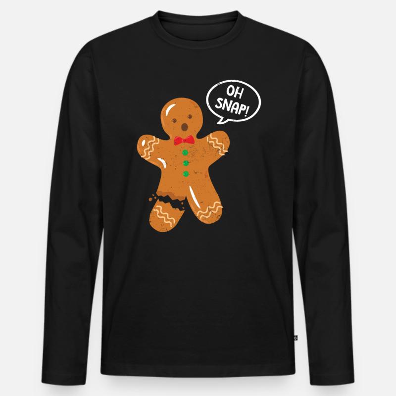Bäcker - Männer Premium Bio Langarmshirt - Schwarz