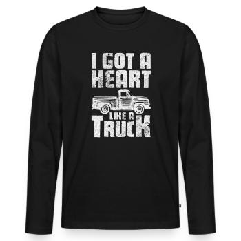 Pays - T-shirt manches longues Premium bio Homme - noir - Devant - Nico (187cm)