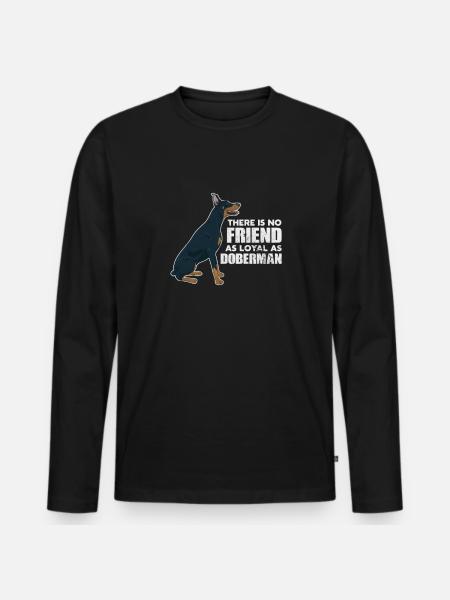 Doberman - T-shirt manches longues Premium bio Homme - noir