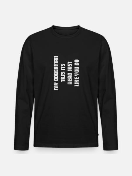 Doberman - T-shirt manches longues Premium bio Homme - noir