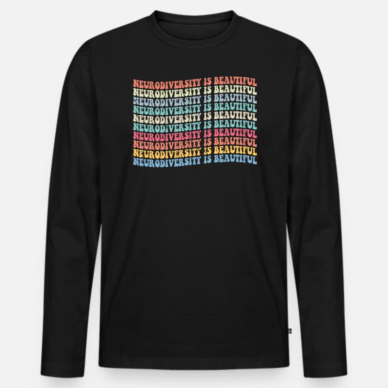 Autismus - Männer Premium Bio Langarmshirt - Schwarz