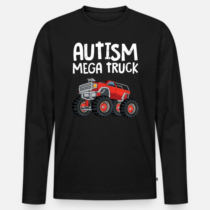 Autismus - Männer Premium Bio Langarmshirt - Schwarz