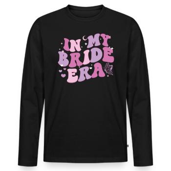 Enterrement de vie de jeune fille mariée - T-shirt manches longues Premium bio Homme - noir - Devant - Nico (187cm)