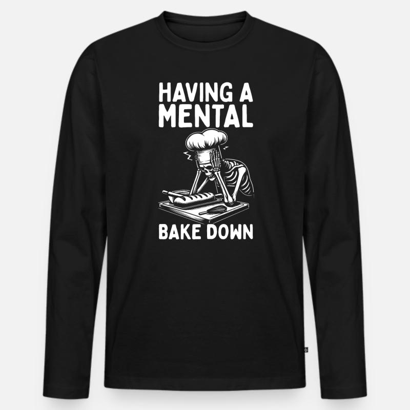 Bäcker Bäckerein Backwaren Backen Geschenk - Männer Premium Bio Langarmshirt - Schwarz