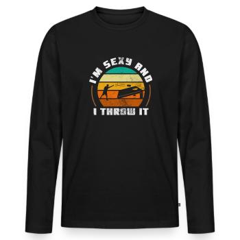 Cornhole - Männer Premium Bio Langarmshirt - Schwarz - Vorne - Nico (187cm)