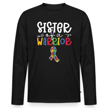 Autism Awareness Day Autistic Gift - Men's Premium Organic Long Sleeve Shirt - black - Front - Nico (187cm)