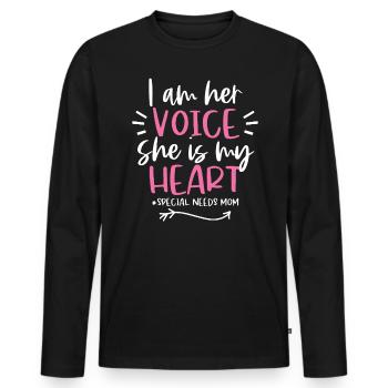 Autism Awareness Day Autistic Gift - Men's Premium Organic Long Sleeve Shirt - black - Front - Nico (187cm)