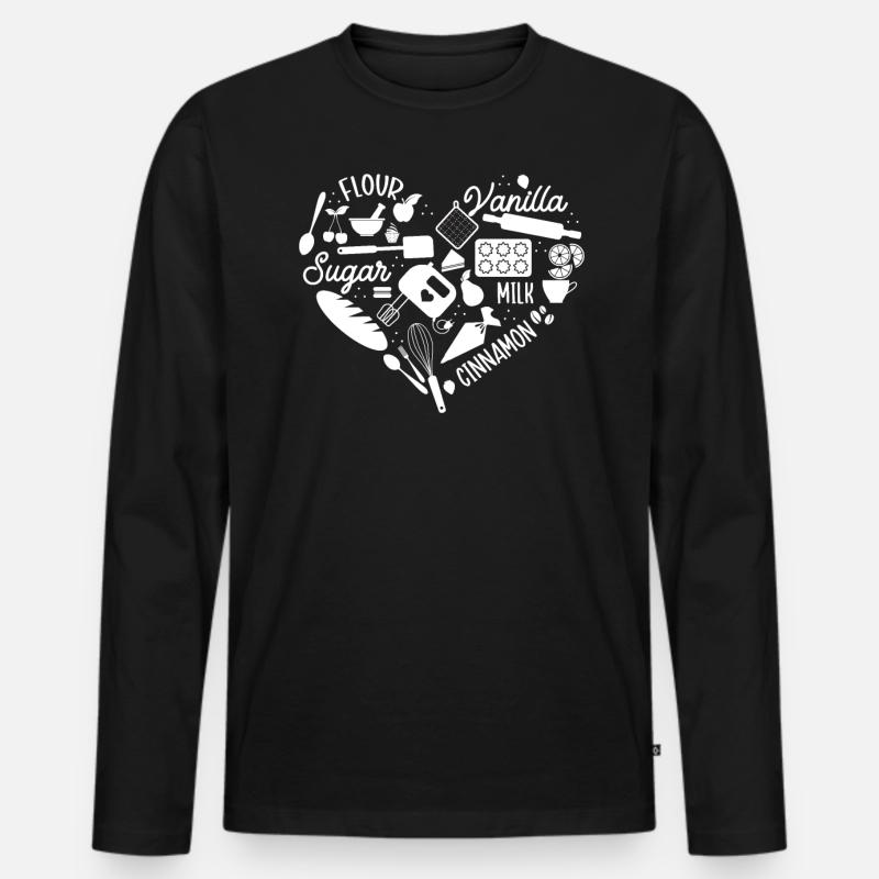 Bäcker Bäckerein Backwaren Backen Geschenk - Männer Premium Bio Langarmshirt - Schwarz
