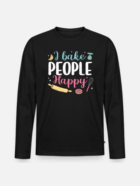 Baker - Men's Premium Organic Long Sleeve Shirt - black