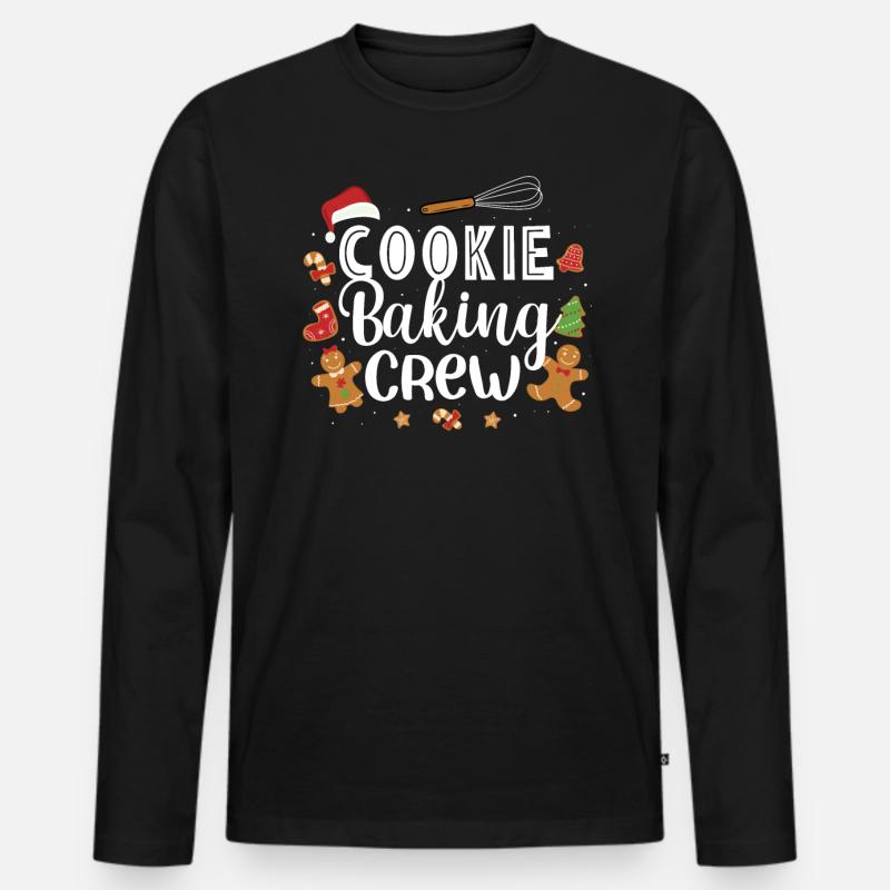Bäcker Bäckerein Backwaren Backen Geschenk - Männer Premium Bio Langarmshirt - Schwarz