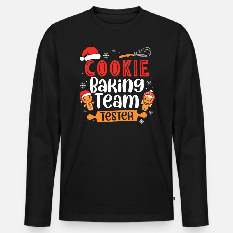Bäcker Bäckerein Backwaren Backen Geschenk - Männer Premium Bio Langarmshirt - Schwarz