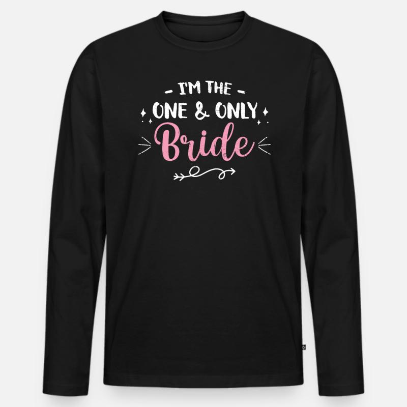 Junggesellin - Männer Premium Bio Langarmshirt - Schwarz