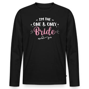 Bachelorette Hen Party Bride - Men's Premium Organic Long Sleeve Shirt - black - Front - Nico (187cm)