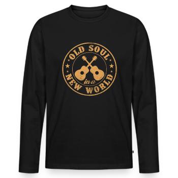 Pays - T-shirt manches longues Premium bio Homme - noir - Devant - Nico (187cm)
