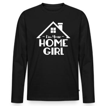 Real Estate Agent Real Estate Agent Gift - Men's Premium Organic Long Sleeve Shirt - black - Front - Nico (187cm)