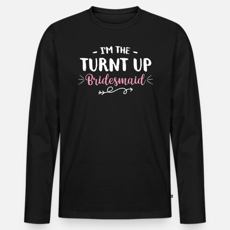 Junggesellin - Männer Premium Bio Langarmshirt - Schwarz
