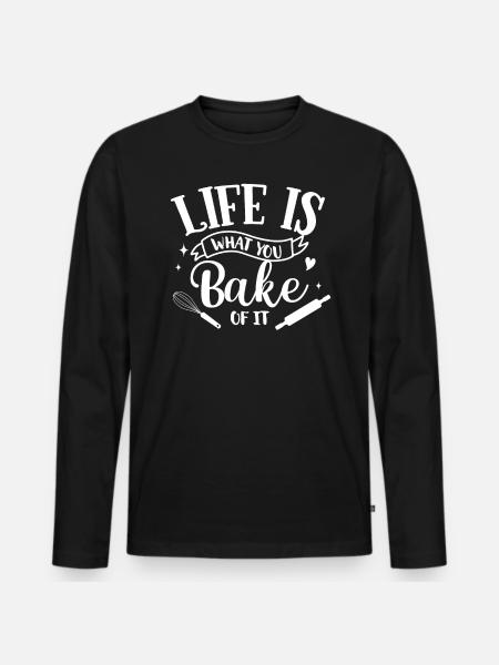 Bager Bagerier Bagværk Bagning Gave - Premium økologisk langærmet T-shirt til mænd - sort
